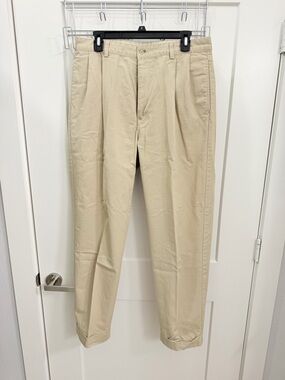 Polo by Ralph Lauren Men's Khaki Pleated Chinos - Light Beige